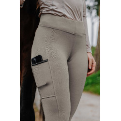 Pull-on Equithème Brigitte siliconen zitvlak Taupe Bruin