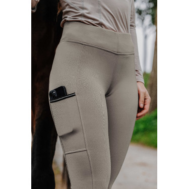 Pull-on Equithème Brigitte siliconen zitvlak Taupe Bruin