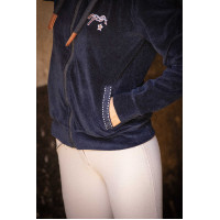 Sweat-zip Emy Velvet Pénélope Marineblauw