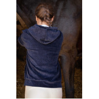Sweat-zip Emy Velvet Pénélope Marineblauw