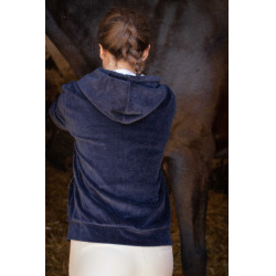 Sweat-zip Emy Velvet Pénélope Marineblauw