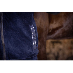 Sweat-zip Emy Velvet Pénélope Marineblauw