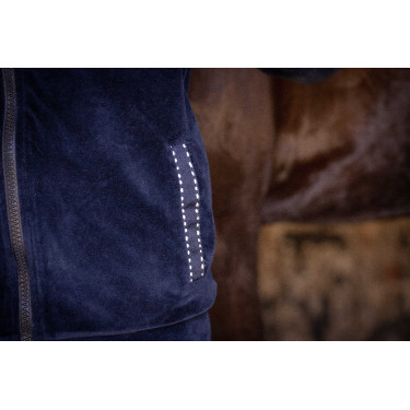 Sweat-zip Emy Velvet Pénélope Marineblauw