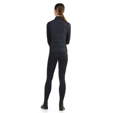 Ego7 Dea dames gewatteerd mouwloos vest met stretch zijkanten Marine Marineblauw