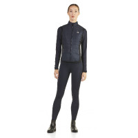 Ego7 Dea dames gewatteerd mouwloos vest met stretch zijkanten Marine Marineblauw