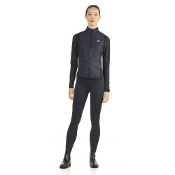 Ego7 Dea dames gewatteerd mouwloos vest met stretch zijkanten Marine Marineblauw
