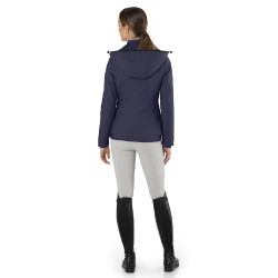 Gewatteerd jack Ego7 Galy Lux met afneembare capuchon voor dames Marine Marineblauw