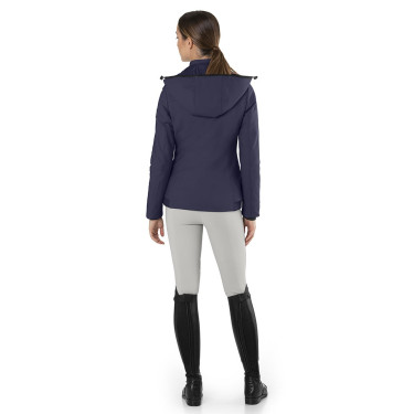 Gewatteerd jack Ego7 Galy Lux met afneembare capuchon voor dames Marine Marineblauw