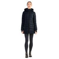 Lange gewatteerde parka Ego7 Era met afneembare capuchon voor dames