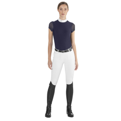 Wedstrijdpolo Rita Ego7 met korte mouwen voor dames Marine Marineblauw