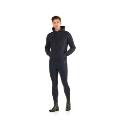 Herensweater met capuchon en rits, waterafstotend, Ego7 Z0W Marine Marineblauw