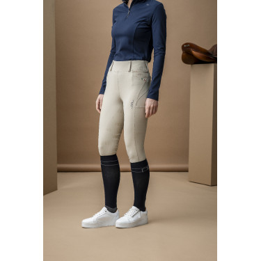 Horseware Hybrid-broek met kunstleren zitvlak AA Fina dames Beige