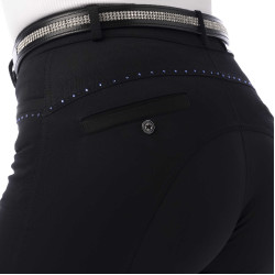 Broek Equithème Safir Zwart / blauw