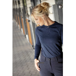 Broek Equithème Safir Marine / zwart Blauw