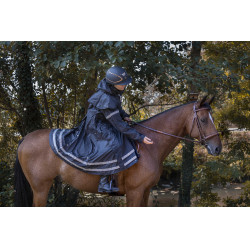 Waterdichte Equithème RiderCoat Zwart