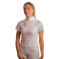 Wedstrijdpolo Pénélope Florence Mesh korte mouw dames Wit
