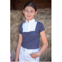 Polo Eden by Pénélope Florence mesh Marine Marineblauw Polo Eden by Pénélope Florence mesh Marine Marineblauw