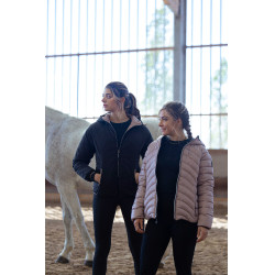 Donsjas Ik hou van je Equithème Lutha Zwart / roze Donsjas Ik hou van je Equithème Lutha Zwart / roze