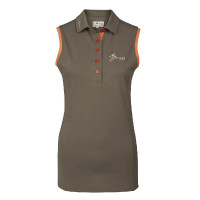 Mouwloze polo My LeMieux Khaki / sorbet Groen