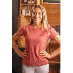 Dames T-shirt Pénélope Techflo Terracotta Oranje