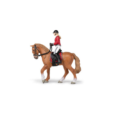 Wandelpaard en zijn amazone Papo