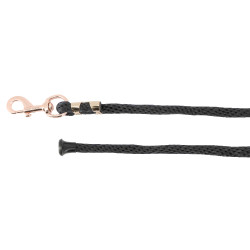 Halstertouw Equithème Soft rose gold Zwart