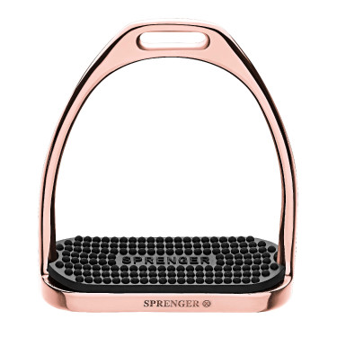Sprenger stijgbeugels rubber zolen Roségoud Roze