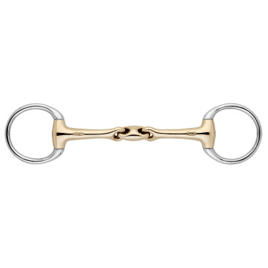 Dubbel gebroken olijfvormig bustrens mondstuk voor hoofdstel Sprenger KK Ultra