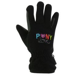 Handschoenen Equi-Kids PonyLove Zwart