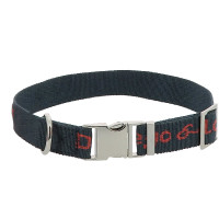 Nylon hondenhalsband Diego & Louna Koraal / antraciet Rood Nylon hondenhalsband Diego & Louna Koraal / antraciet Rood