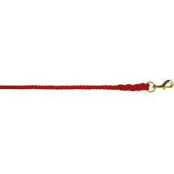 Gevlochten katoenen longeerlijn Rood