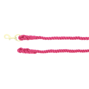 Gevlochten katoenen longeerlijn Fuchsia Roze