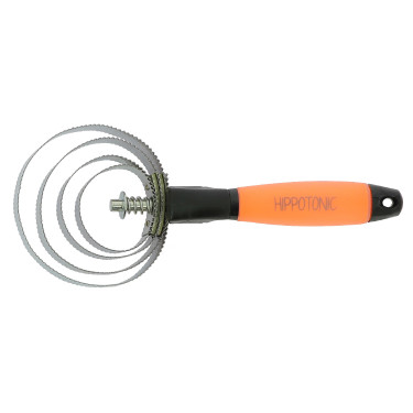 Ronde metalen roskam Hippo-Tonic Gel Neon oranje