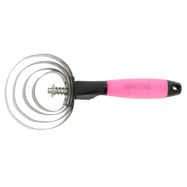 Ronde metalen roskam Hippo-Tonic Gel Neonfuchsia Roze