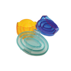 Ovale glitters rubberen rosborstel kind Oranje Ovale glitters rubberen rosborstel kind Oranje