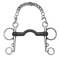 Mors Pelham Feeling rubber recht tongpoort Mors Pelham Feeling rubber recht tongpoort