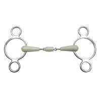 Verstelbaar bit Feeling 3 ringen flexi dubbel gebroken Verstelbaar bit Feeling 3 ringen flexi dubbel gebroken