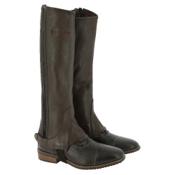 Mini-chaps Equithème leer Bruin