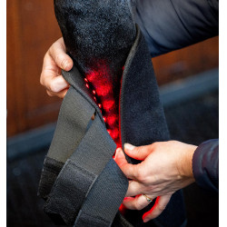 Horseware therapeutische peesbeschermers met rood LED-licht Zwart / zwart