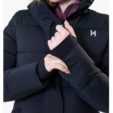 Lange gewatteerde damesjas Horseware Verve Zwart