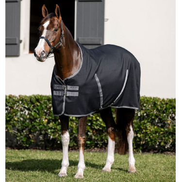 Horseware Rambo boxdeken microvezel voering Zwart / storm / zilvergrijs