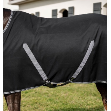 Horseware Rambo boxdeken microvezel voering Zwart / storm / zilvergrijs
