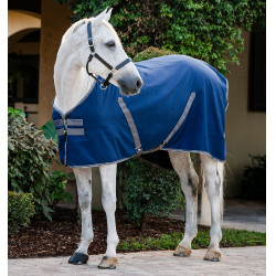 Horseware Rambo boxdeken microvezel voering Marine / onweer / zilvergrijs Marineblauw