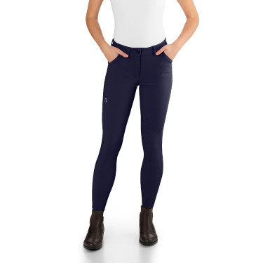 Damesrijbroek Ego7 Jumping PT Marine Marineblauw