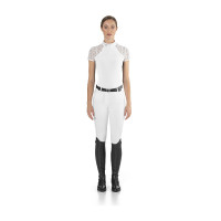 Wedstrijdpolo Florentine Ego7 met lange mouwen voor dames Wit