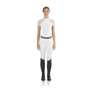 Wedstrijdpolo Florentine Ego7 met lange mouwen voor dames Wit