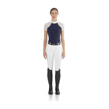 Wedstrijdpolo Florentine Ego7 met lange mouwen voor dames Marine Marineblauw