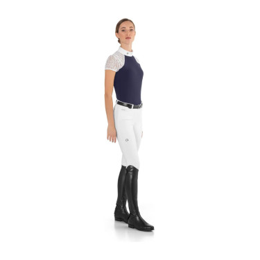 Wedstrijdpolo Florentine Ego7 met lange mouwen voor dames Marine Marineblauw