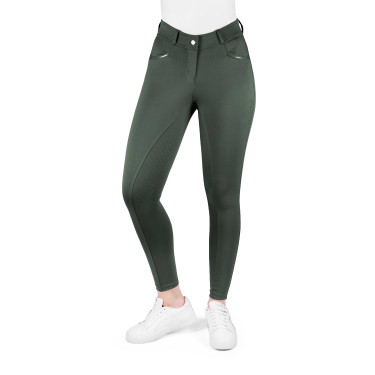 Equithème Carly damesrijbroek Kaki Groen Equithème Carly damesrijbroek Kaki Groen