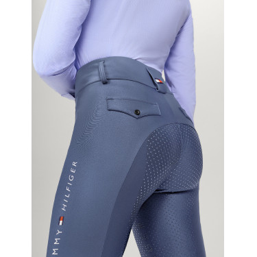 Tommy Hilfiger Equestrian Highland Hybrid damesrijbroek met full grip Verbleekt indigo Blauw Tommy Hilfiger Equestrian Highland Hybrid damesrijbroek met full grip Verbleekt indigo Blauw